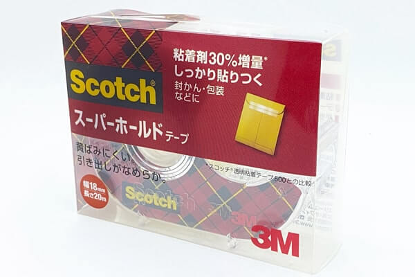 「スコッチ® スーパーホールドテープ」は粘着力が高く黄ばみにくい優れもの！の画像2