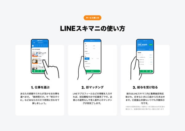 LINEの単発雇用マッチングサービス「LINEスキマニ」事前登録受付スタートの画像2